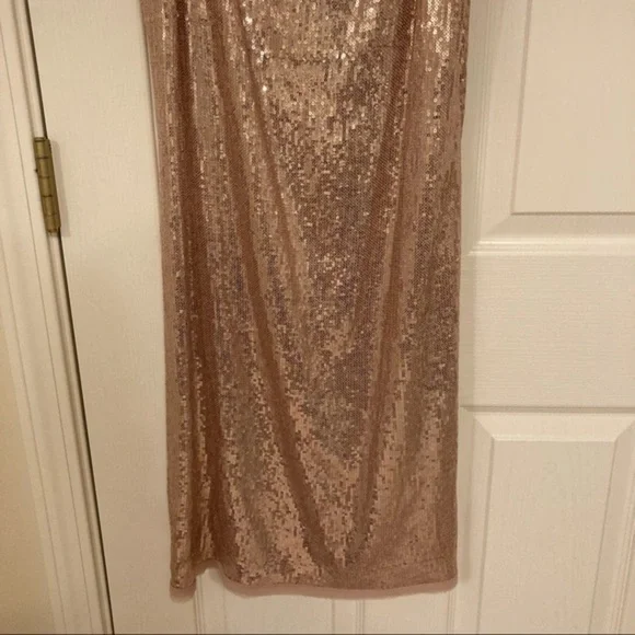 JASON WU GREY Sequin Slip Dress In Rose Quart 10 - Picture 8 of 14